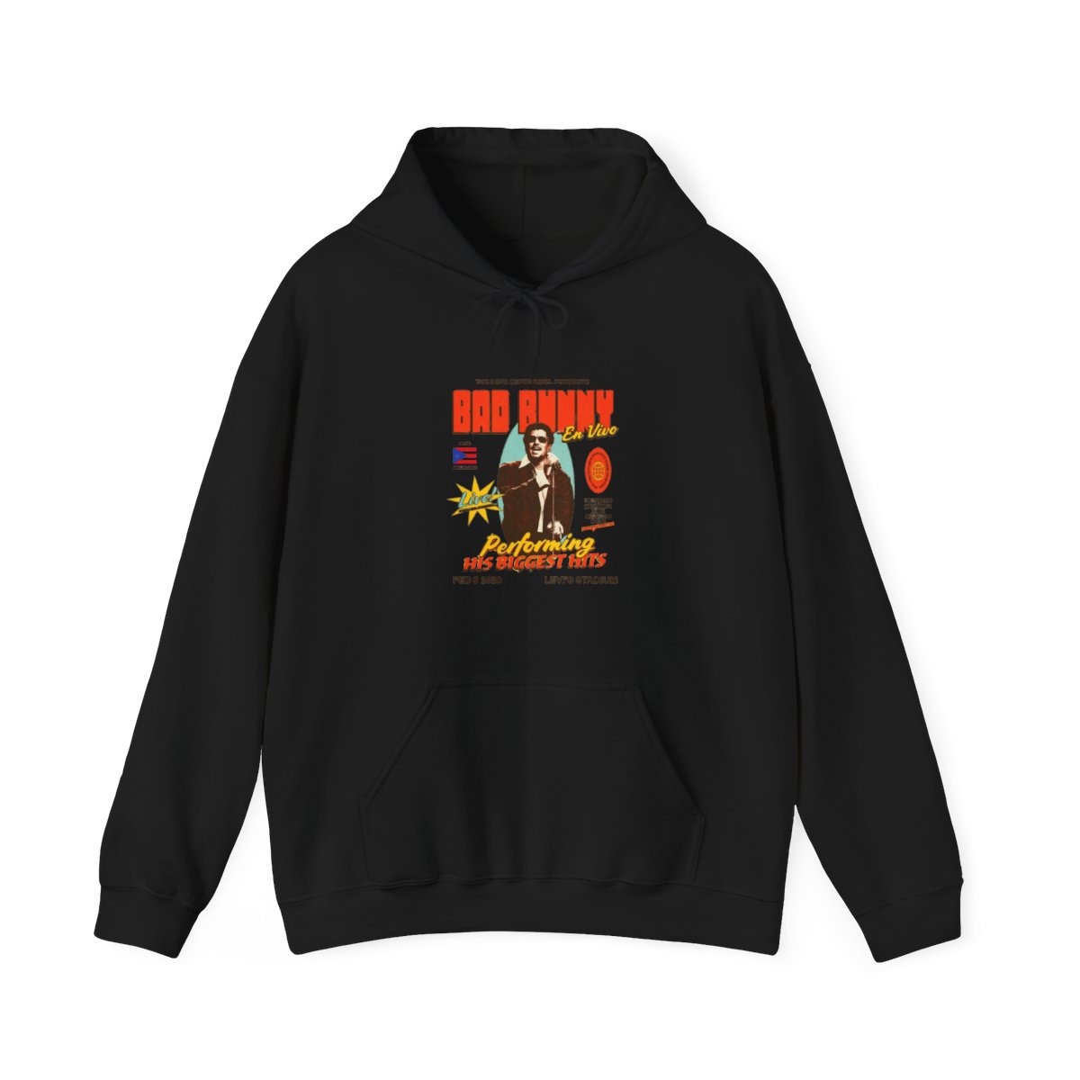 Bad Bunny Retro Super Bowl 2026 Concert Vintage Hoodie