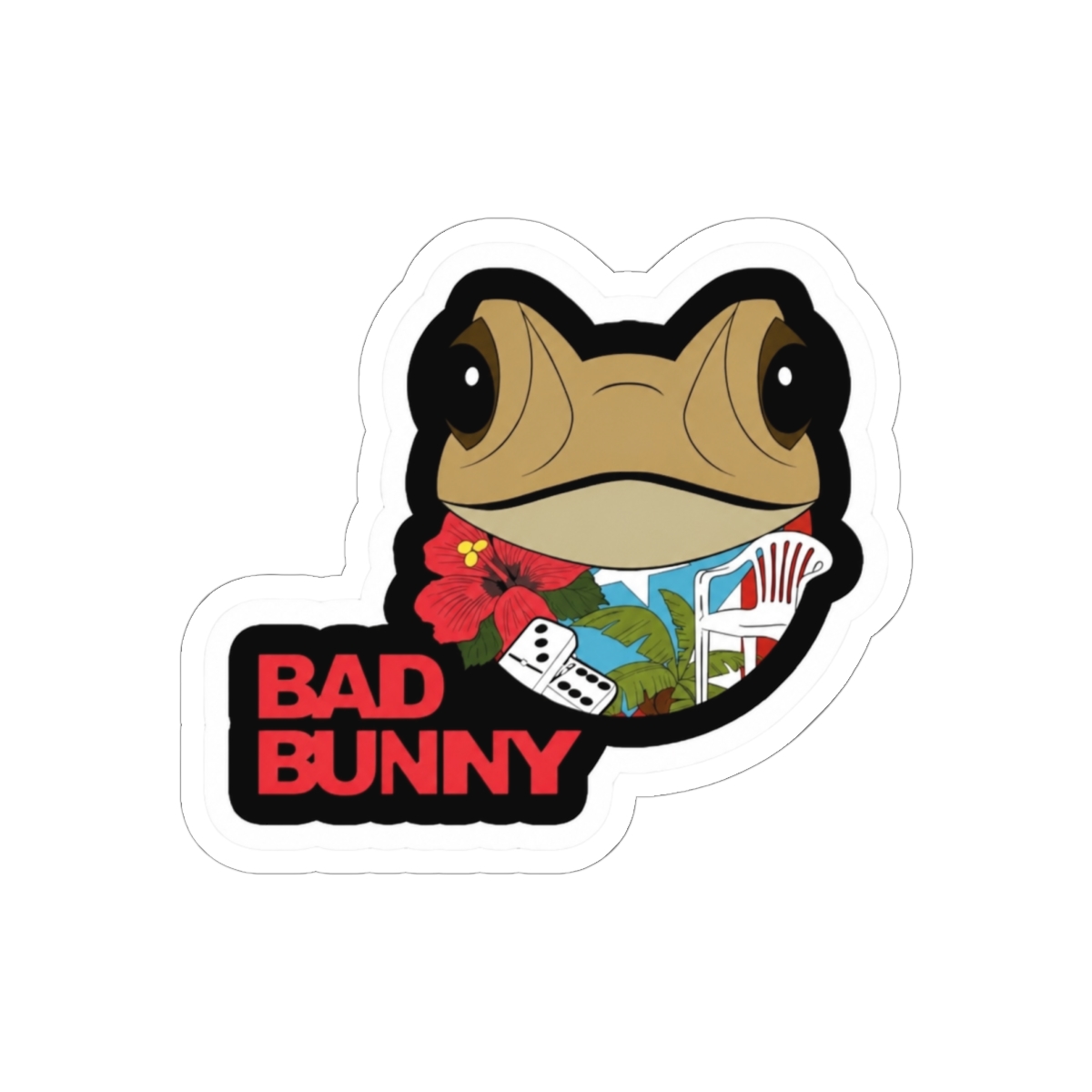 Bad Bunny Coqui Frog Puerto Rico Coqui Sticker