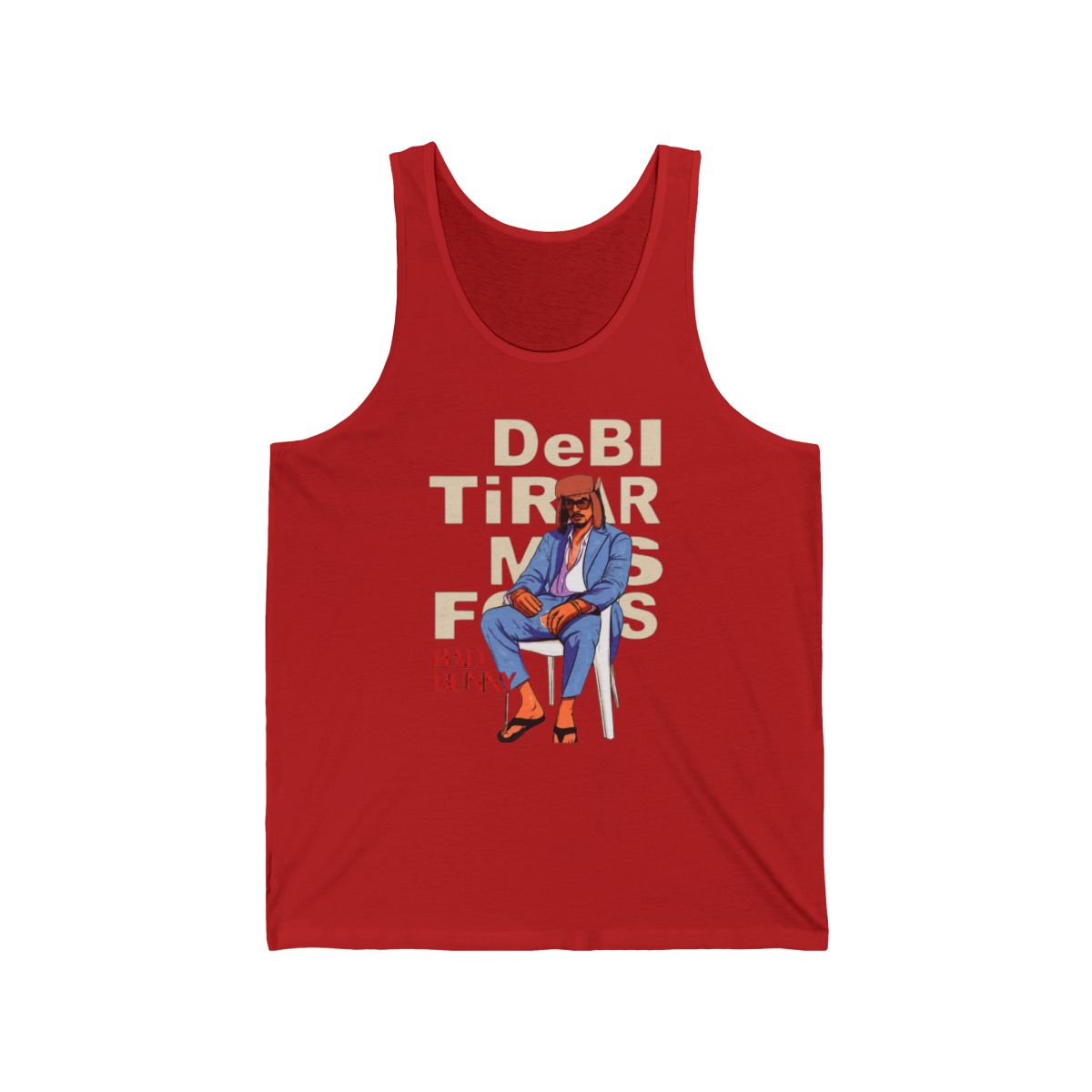 Bad Bunny Debi Tirar Mas Fotos Retro Art Tank Top