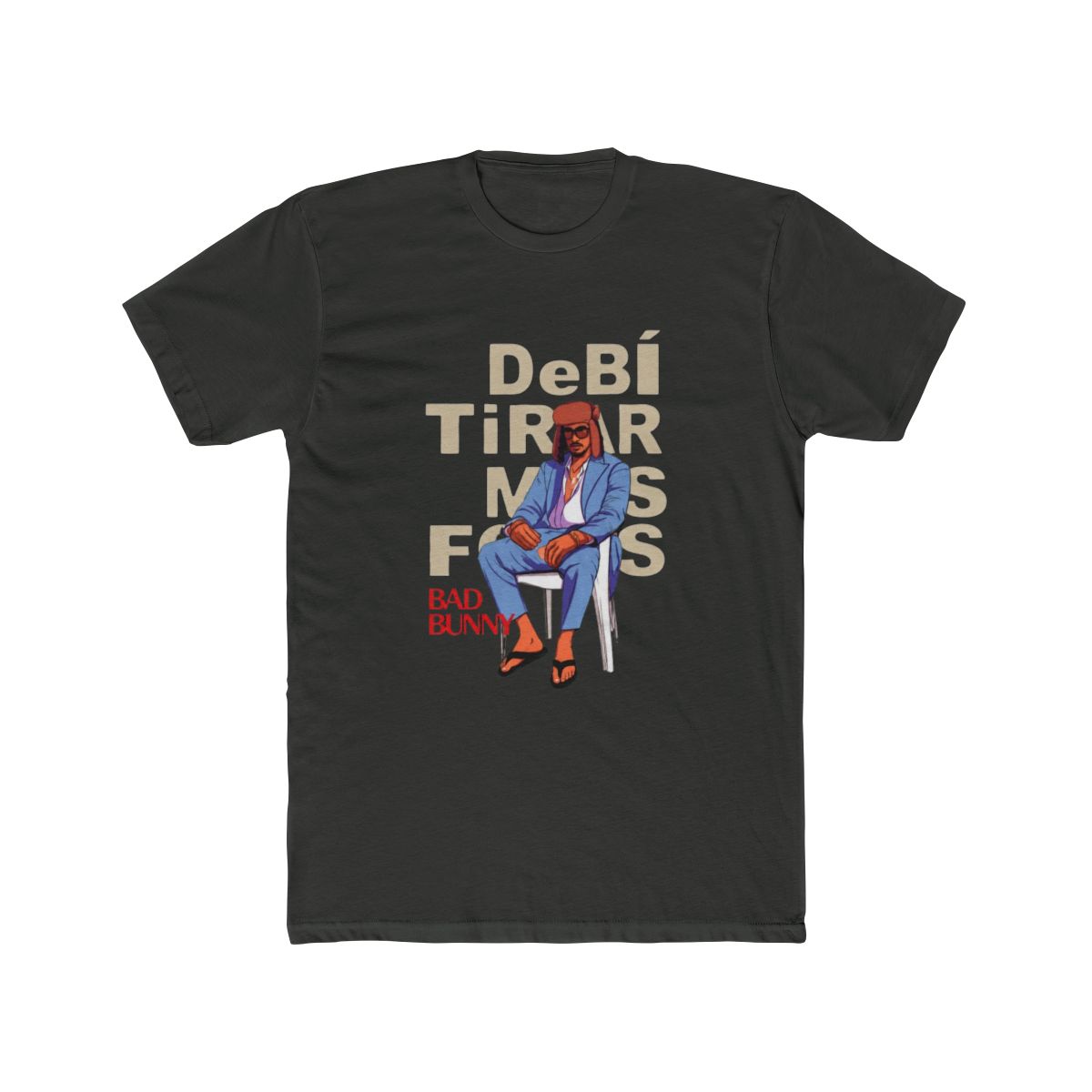 Bad Bunny Debi Tirar Mas Fotos Retro Art T Shirt - alternate angle 5, merchandise