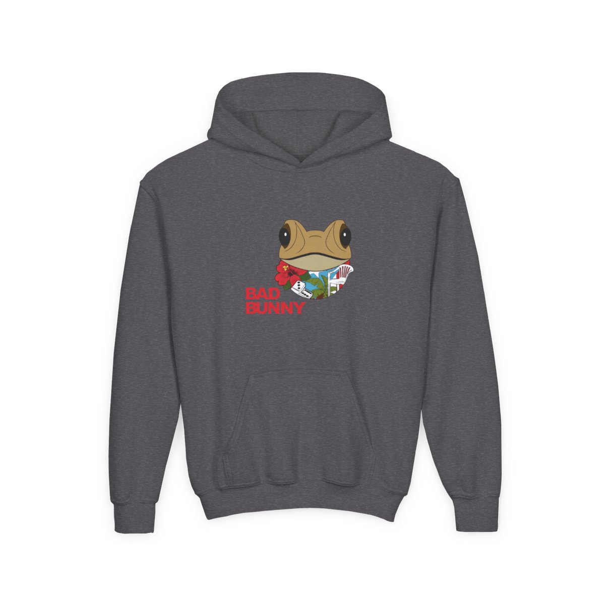 Bad Bunny Coqui Frog Puerto Rico Coqui Kids Hoodie - alternate angle 4, merchandise