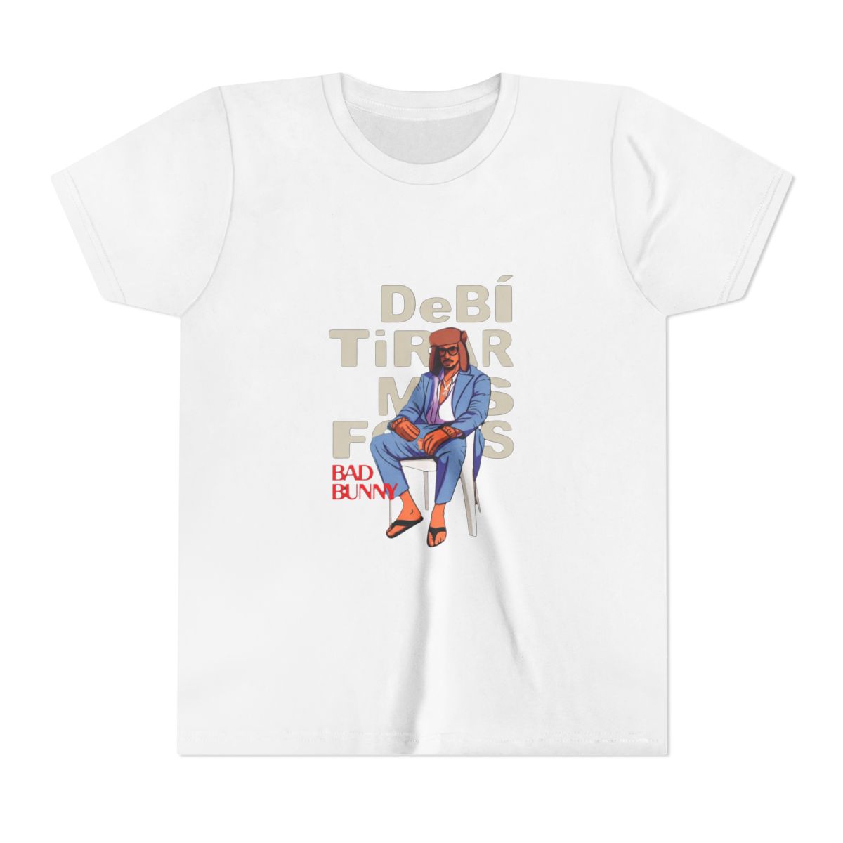 Bad Bunny Debi Tirar Mas Fotos Retro Art Kids T Shirt