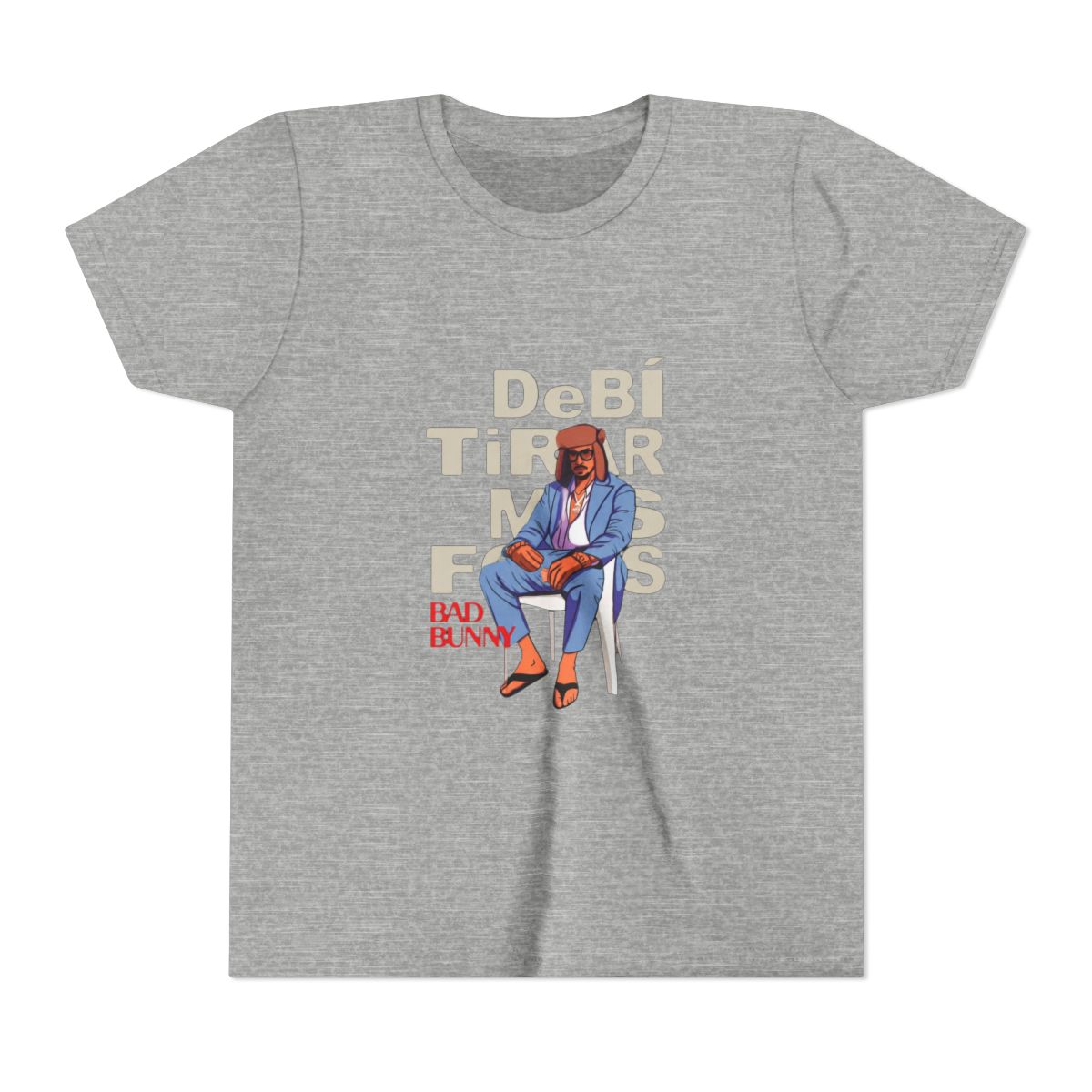 Bad Bunny Debi Tirar Mas Fotos Retro Art Kids T Shirt - alternate angle 5, merchandise
