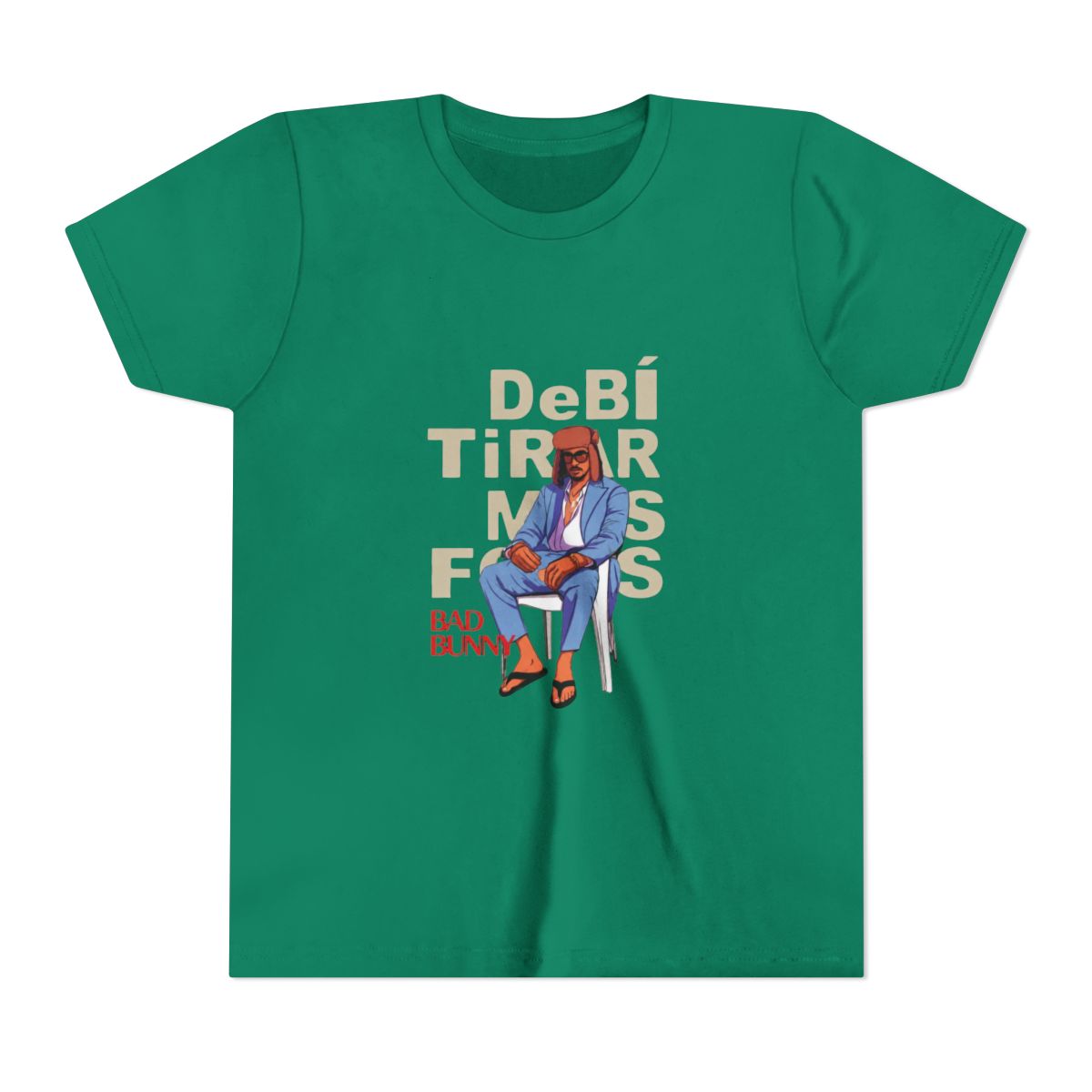 Bad Bunny Debi Tirar Mas Fotos Retro Art Kids T Shirt