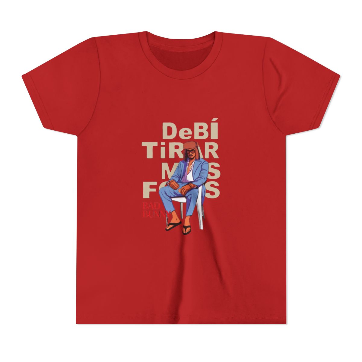 Bad Bunny Debi Tirar Mas Fotos Retro Art Kids T Shirt